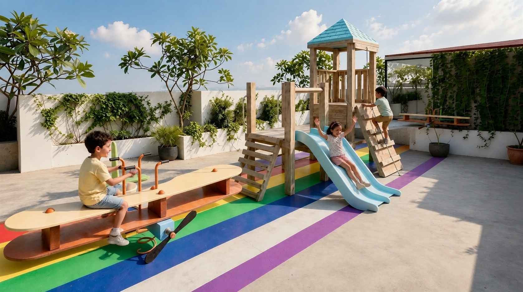 BRAMHAND rooftop kids play area