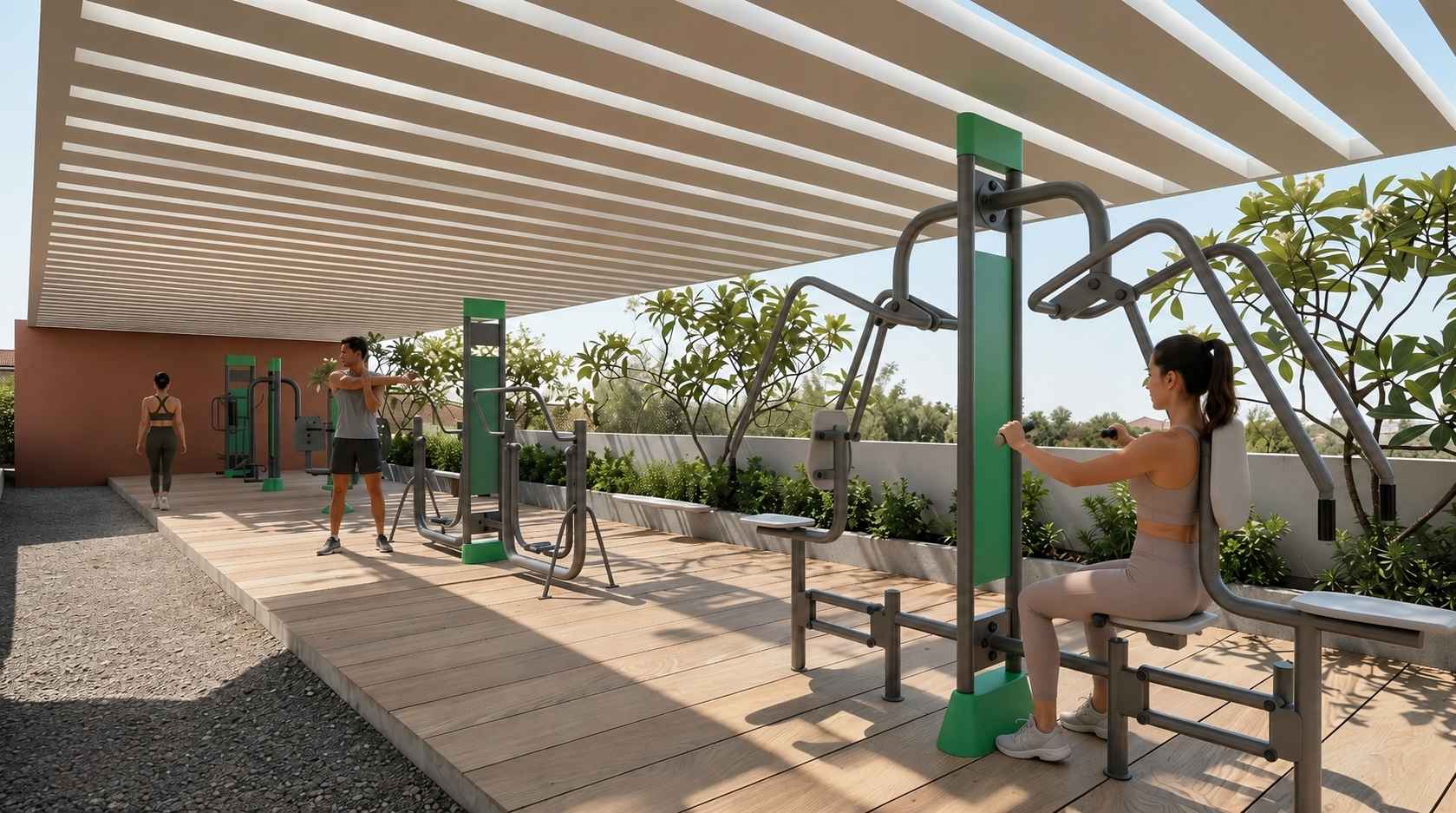 BRAMHAND rooftop fitness deck